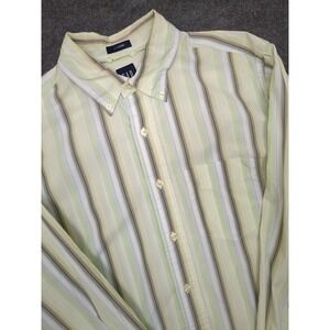 GAP Classic Mens Medium Button Down Long Sleeve Striped Casual Shirt